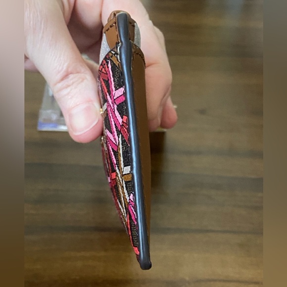 Michael Kors Jet Set Charm Medium Slim Card Case Signature MK logo - Picture 5 of 7